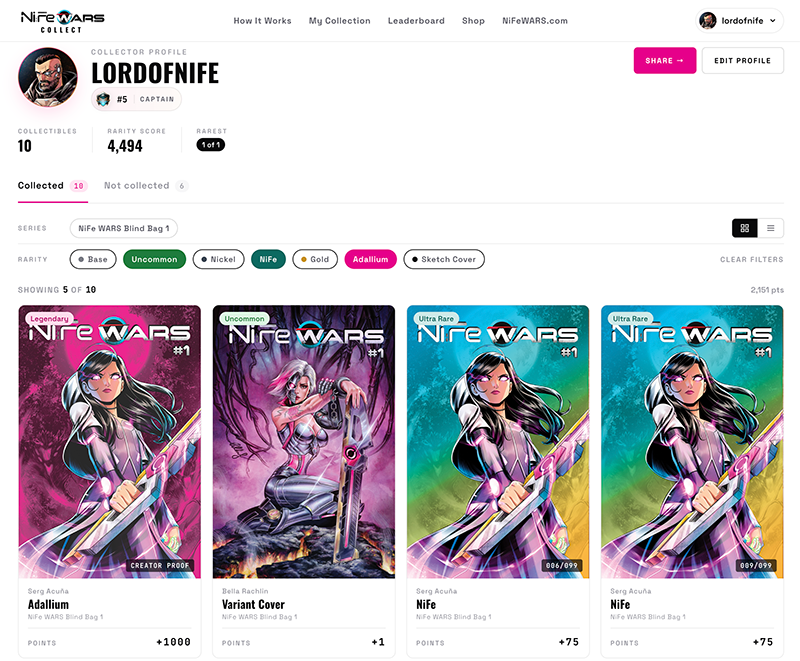 Your collection page